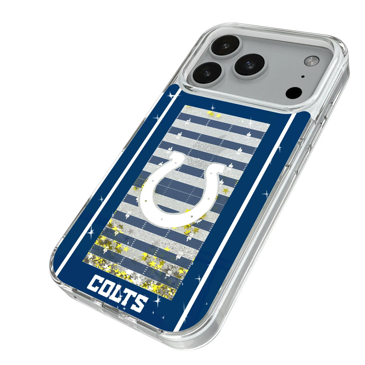 Indianapolis Colts Field iPhone Glitter Phone Case for Apple iPhone - Isometric View#Device_iPhone 18 Pro