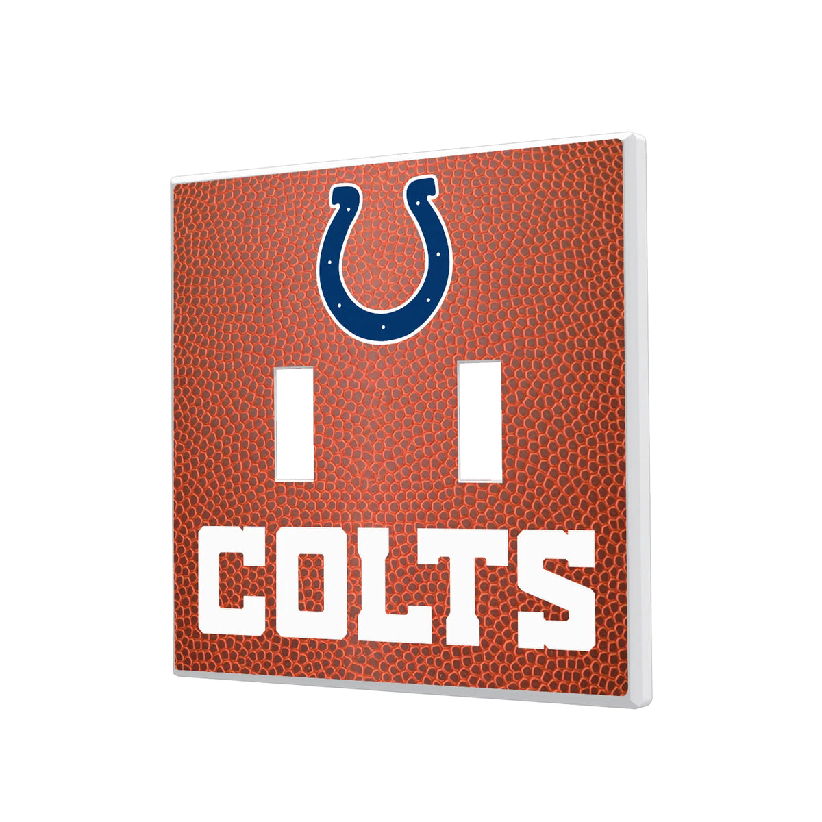 Indianapolis Colts Football Hidden-Screw Light Switch Plate#Style_Double Toggle