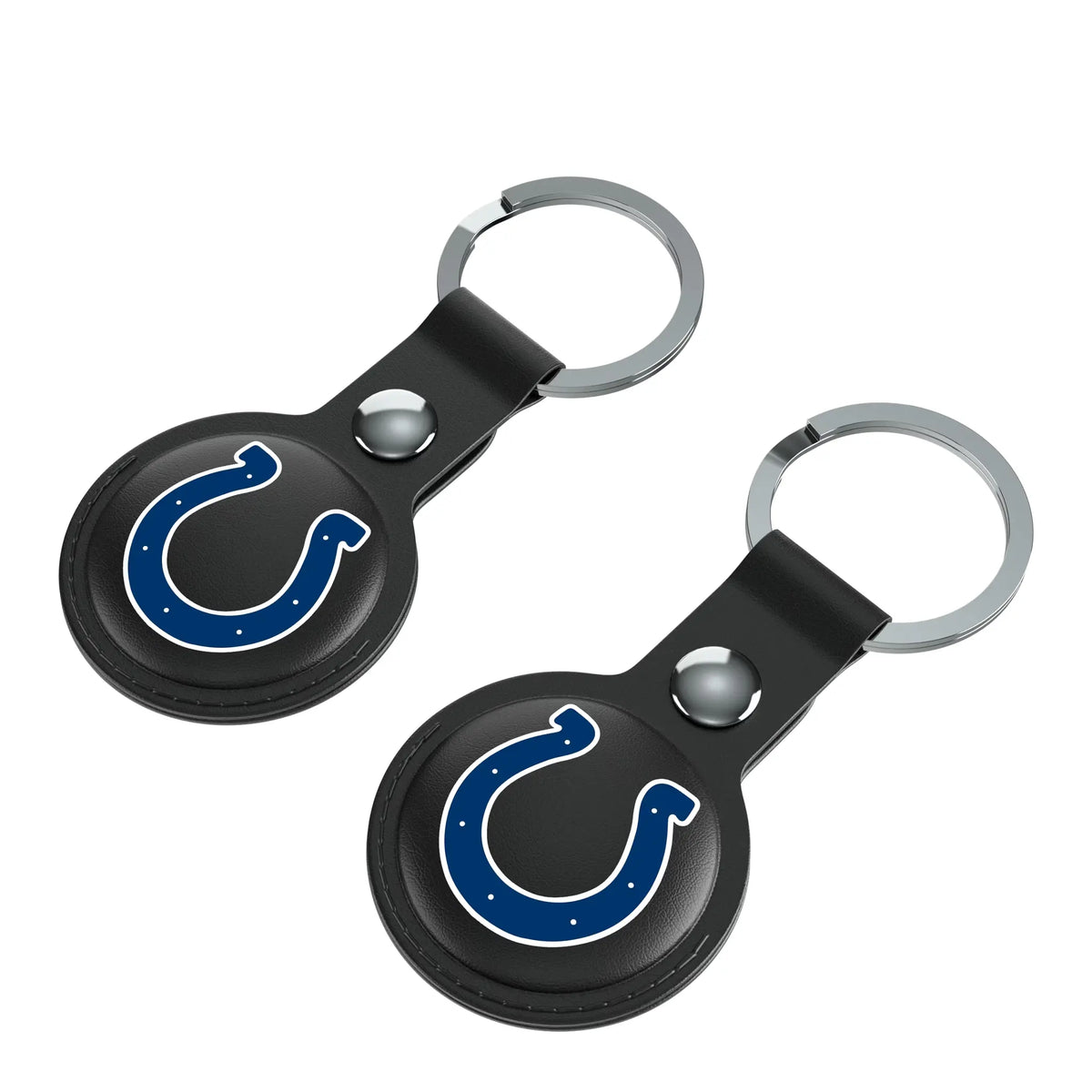 Indianapolis Colts Insignia AirTag Black Airtag Holder 2-Pack - Isometric View