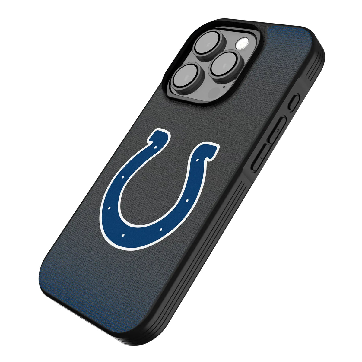 Indianapolis Colts Linen iPhone Bump Phone Case for Apple iPhone - Isometric View