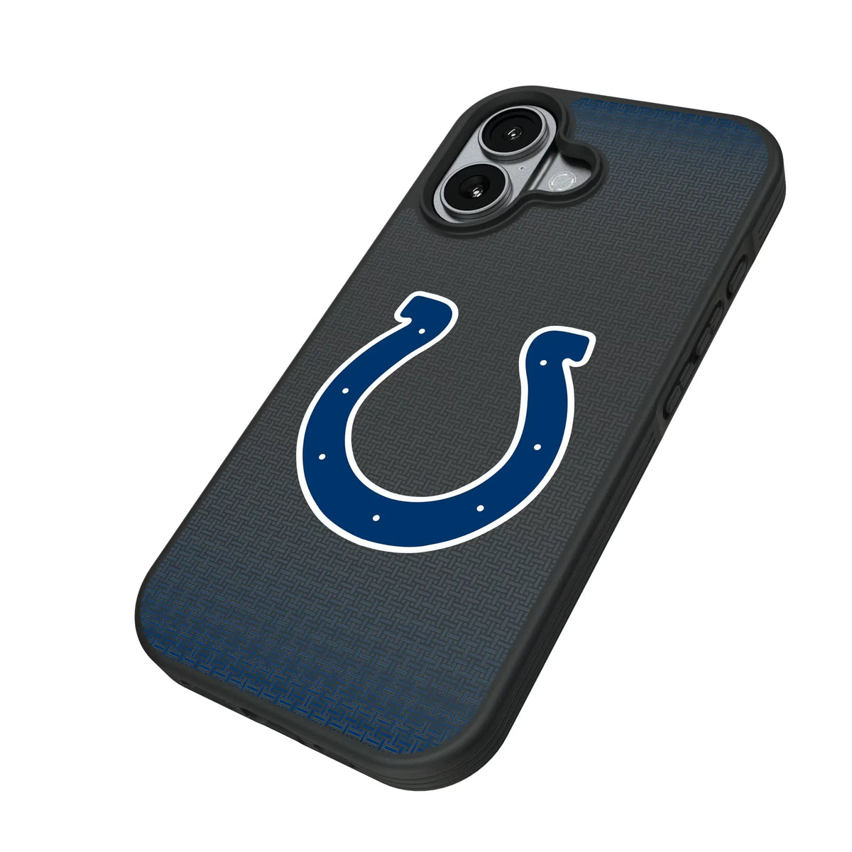 Indianapolis Colts Linen iPhone Bump Phone Case for Apple iPhone - Isometric View#Device_iPhone 17