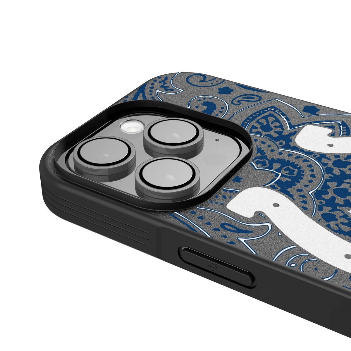 Indianapolis Colts Paisley iPhone Bump Phone Case for Apple iPhone - Detail