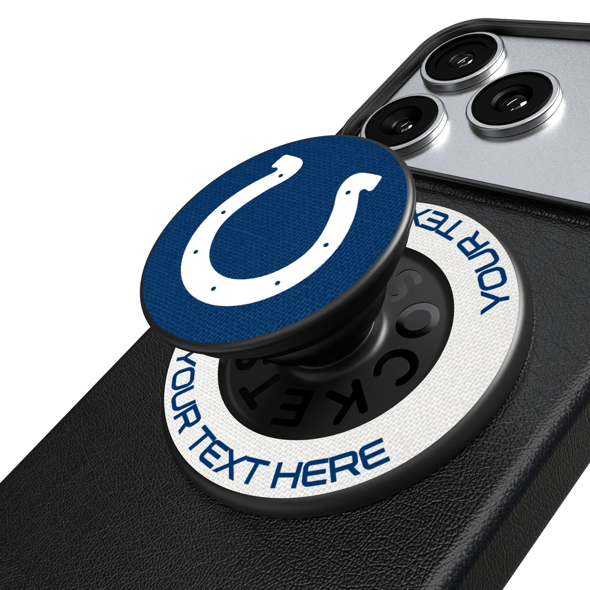 Indianapolis Colts Personalized Endzone Solid Popsockets Round Magnetic