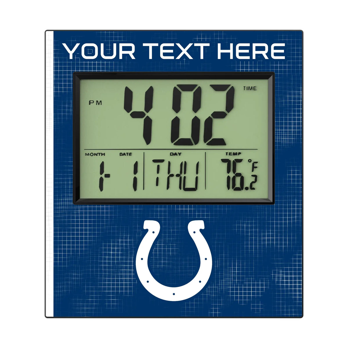 Indianapolis Colts Personalized Hatch Wall Clock