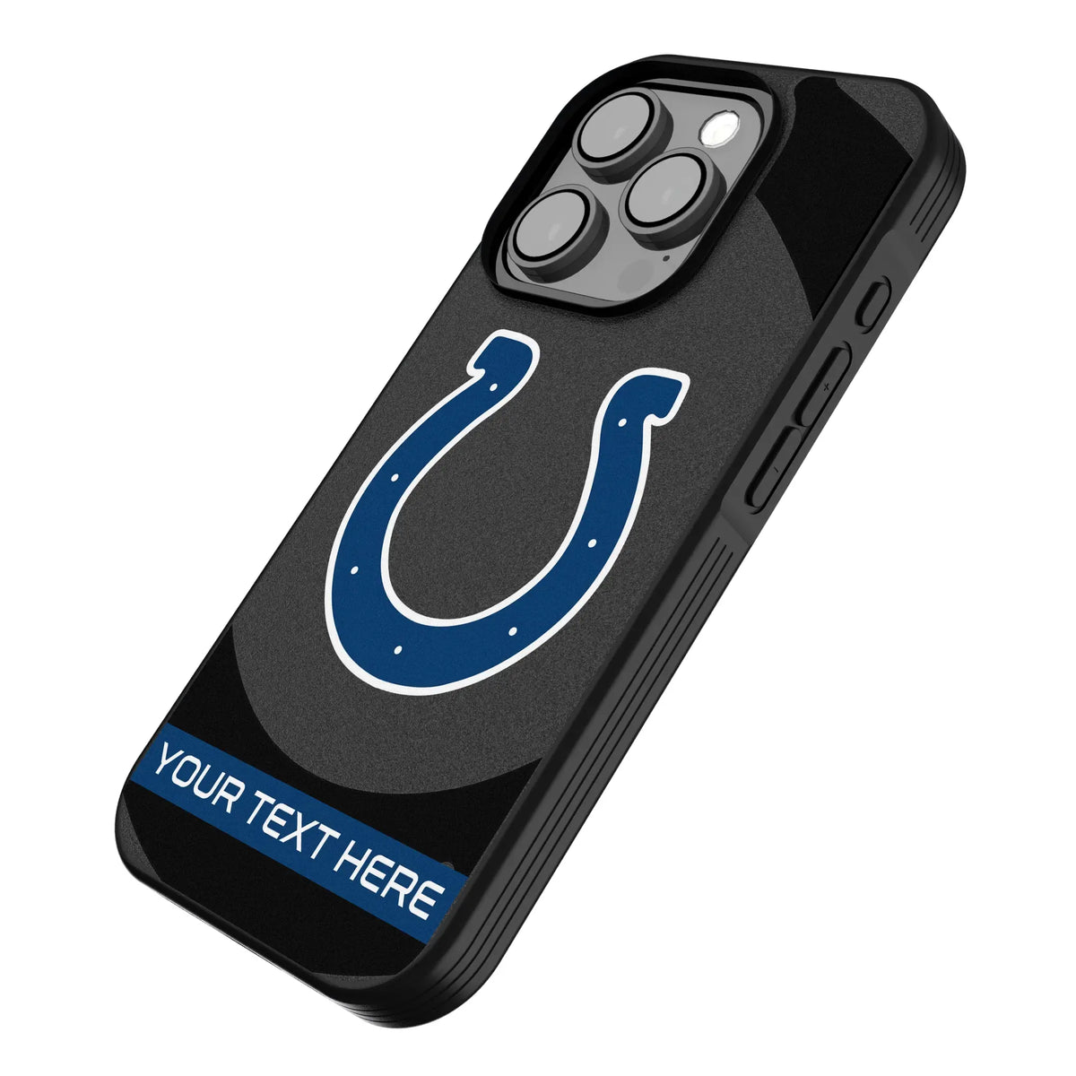 Indianapolis Colts Personalized Tilt iPhone Bump Phone Case for Apple iPhone - Isometric View