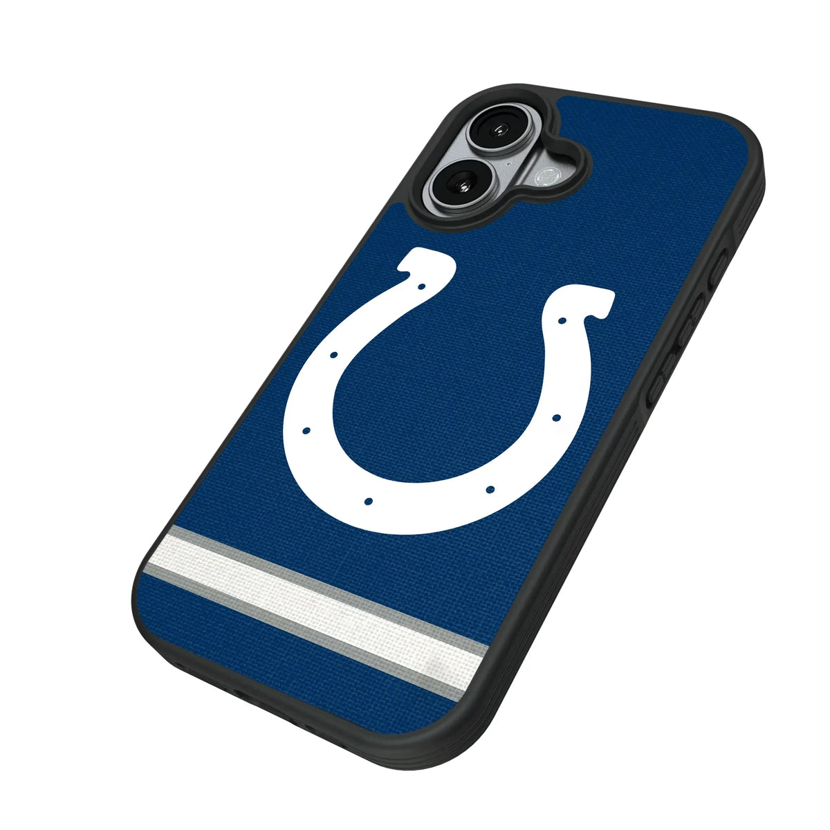 Indianapolis Colts Stripe iPhone Bump Phone Case for Apple iPhone - Isometric View#Device_iPhone 17