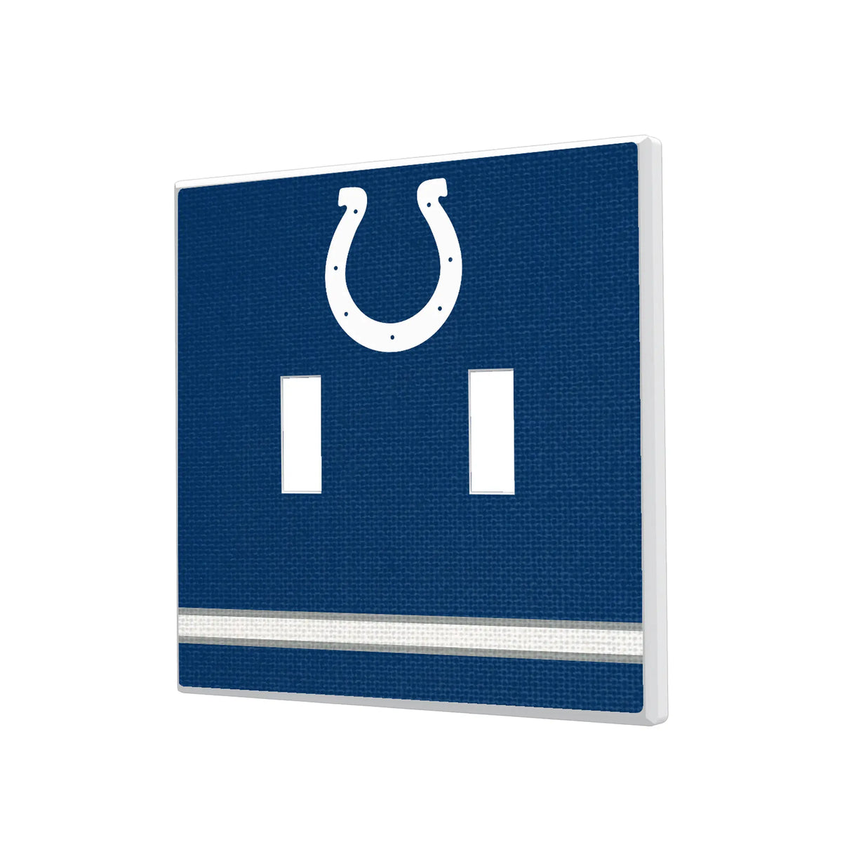 Indianapolis Colts Stripe Hidden-Screw Light Switch Plate#Style_Double Toggle