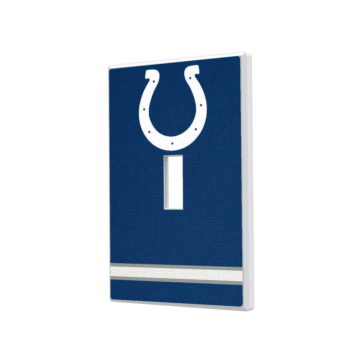 Indianapolis Colts Stripe Hidden-Screw Light Switch Plate#Style_Single Toggle