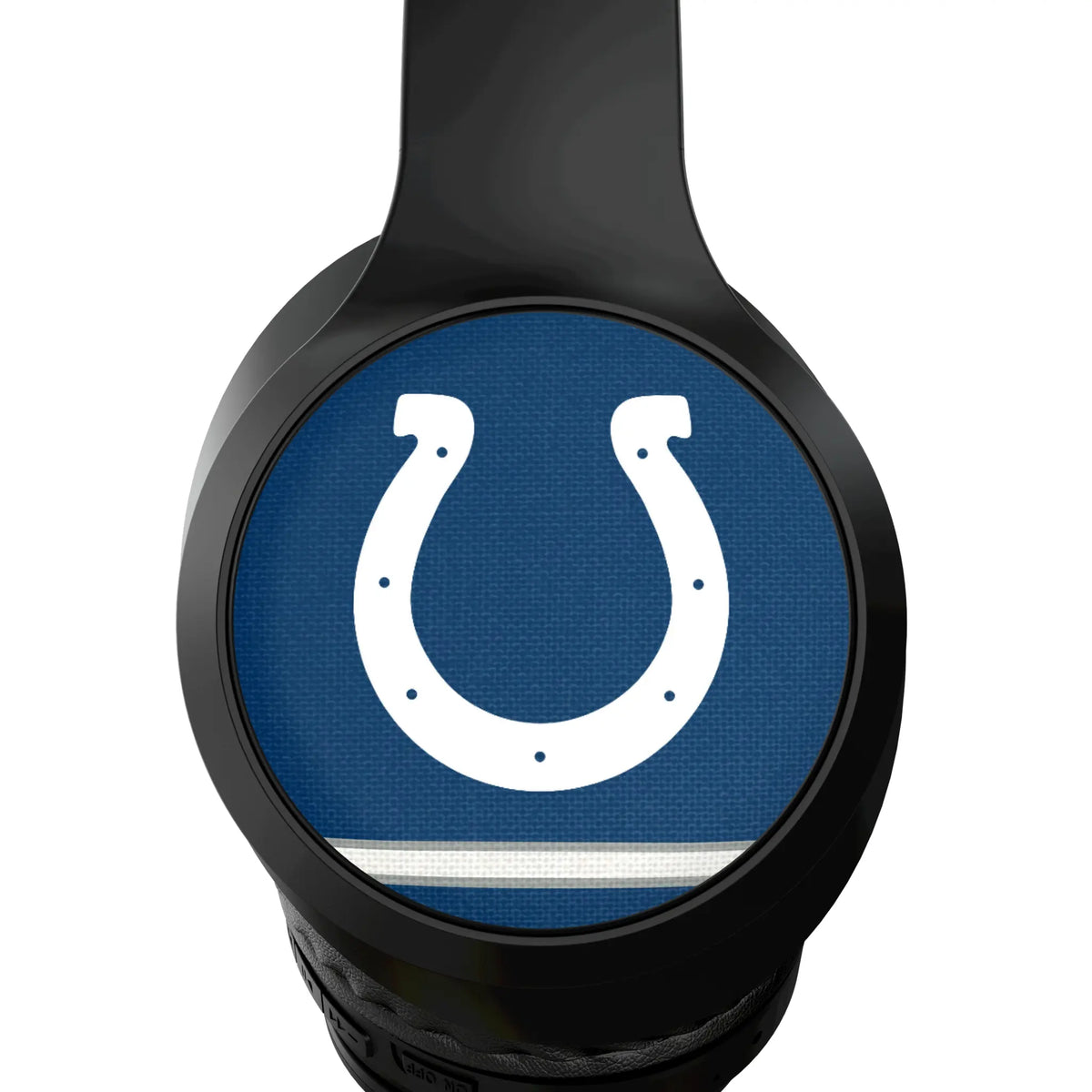 Indianapolis Colts Stripe Wireless Over-Ear Headphones With Case - Detail