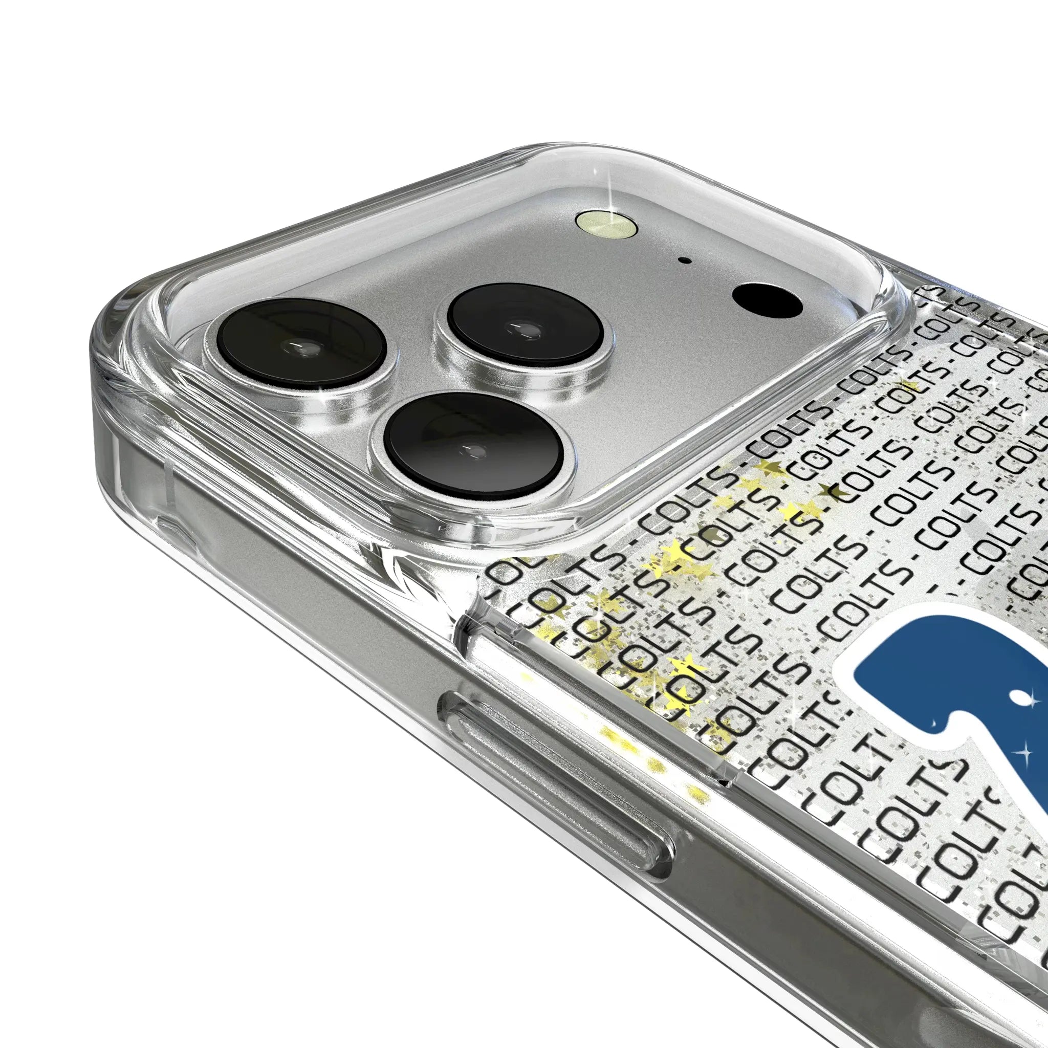 Indianapolis Colts Text Backdrop iPhone Glitter Phone Case for Apple iPhone - Detail