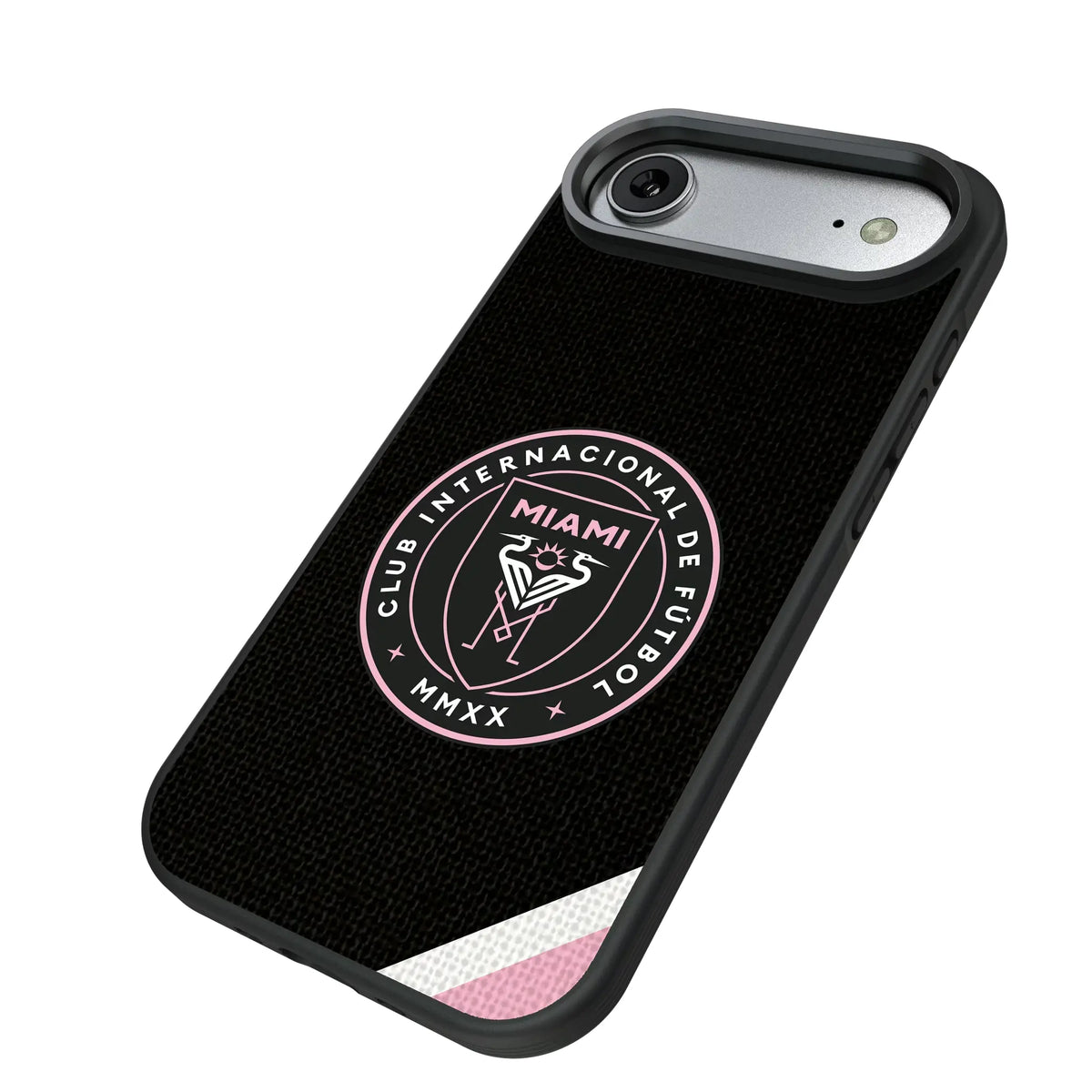 Inter Miami CF Diagonal Stripe iPhone Bump Phone Case for Apple iPhone - Isometric View#Device_iPhone Air