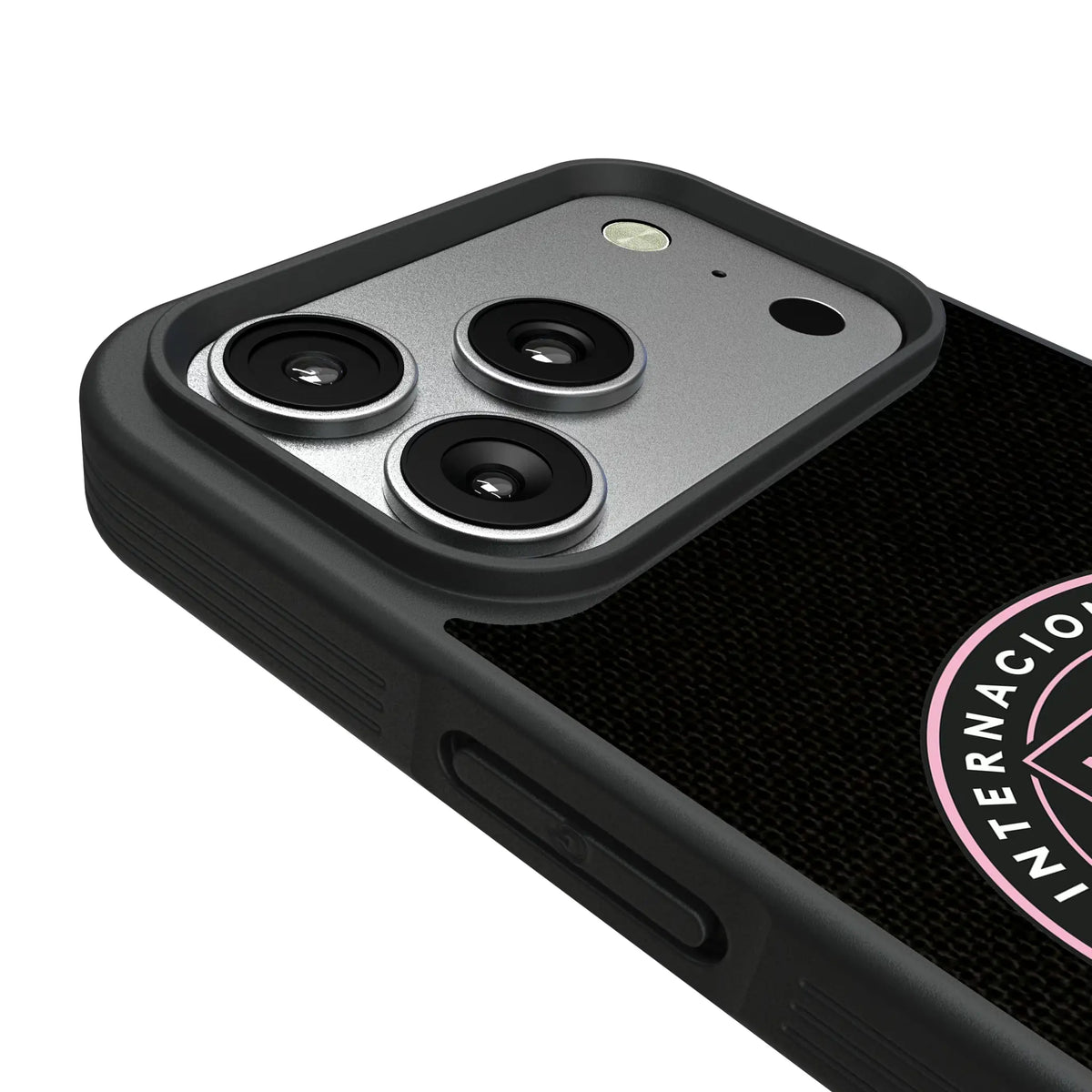 Inter Miami CF Diagonal Stripe iPhone Bump Phone Case for Apple iPhone - Detail#Device_iPhone 17 Pro