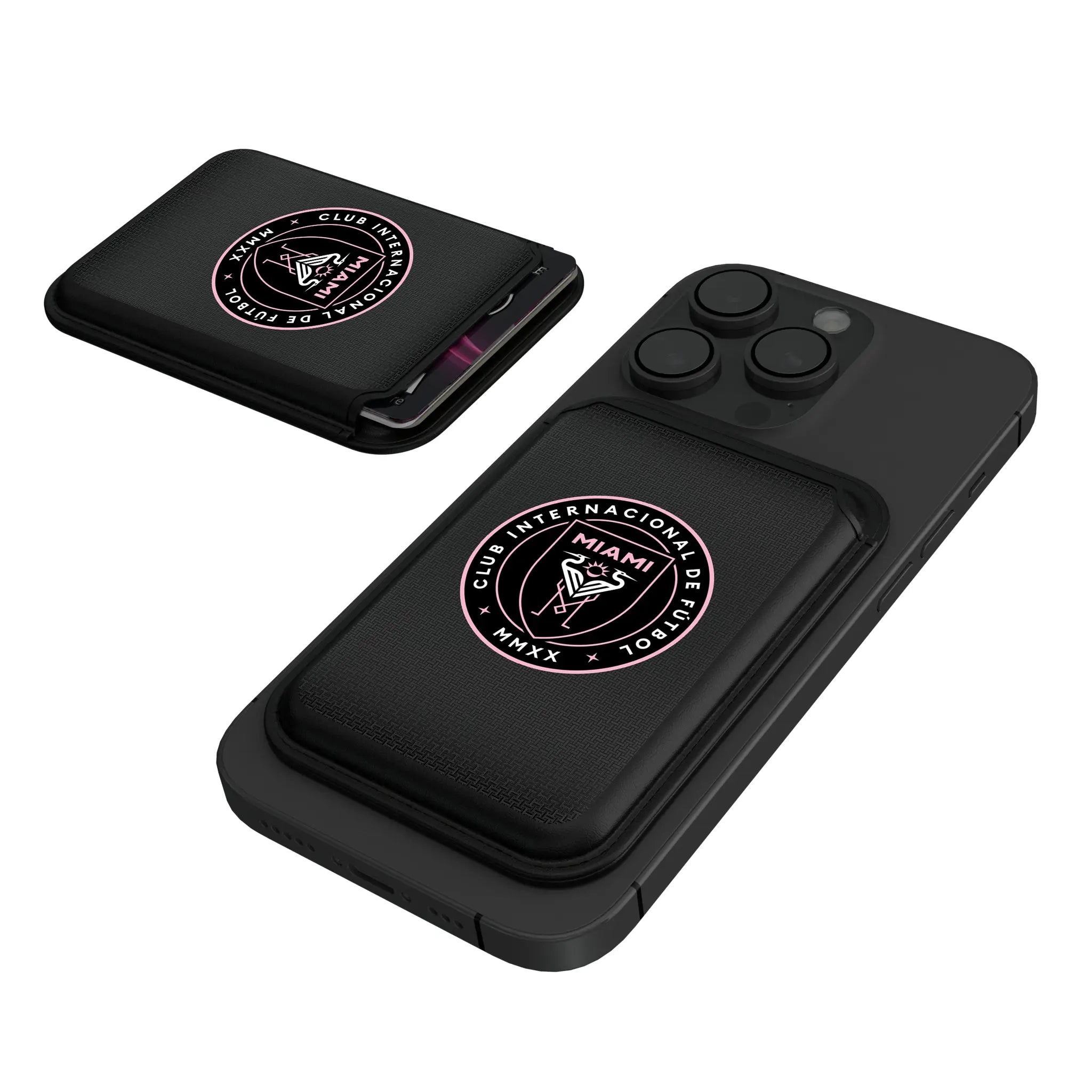 Inter Miami CF Linen Black Magnetic Credit Card Wallet