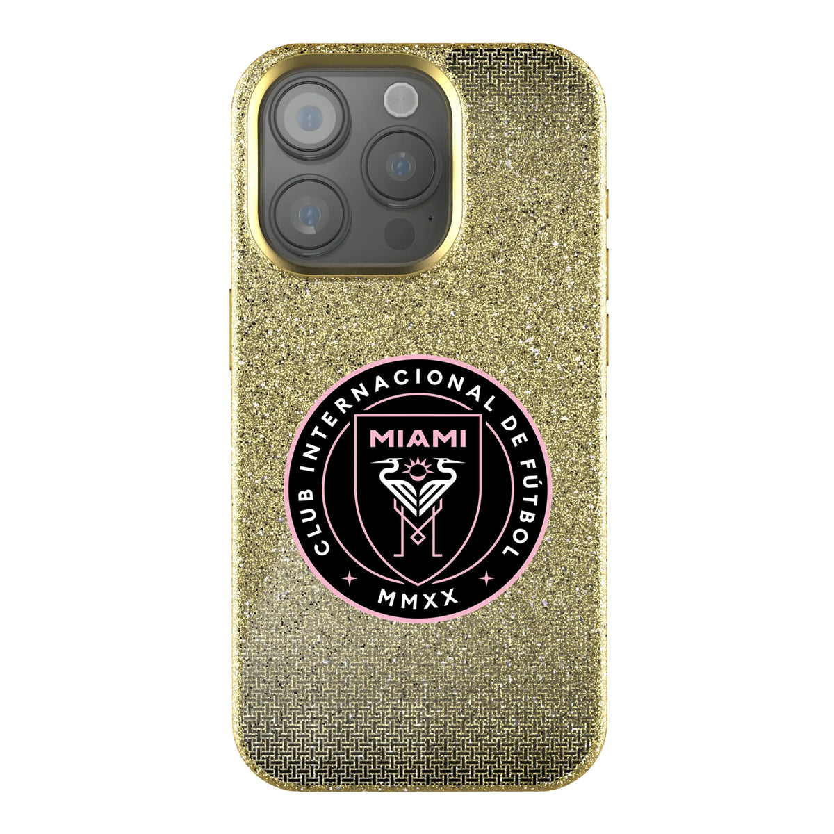Inter Miami CF Linen iPhone Bling Phone Case for Apple iPhone