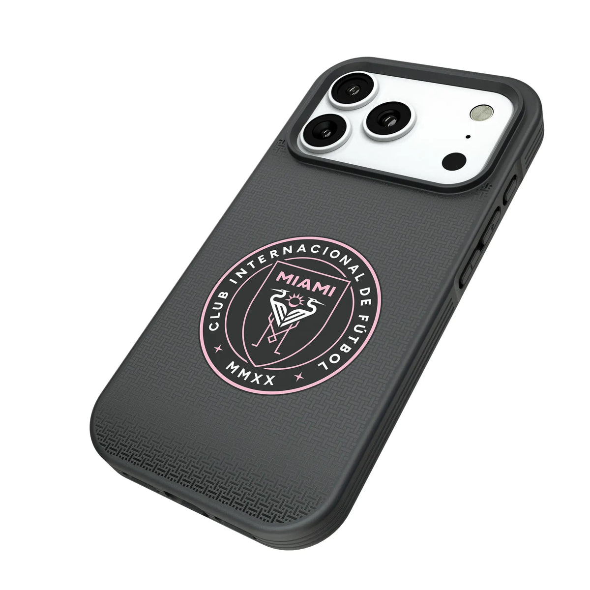 Inter Miami CF Linen iPhone Bump Phone Case for Apple iPhone - Isometric View#Device_iPhone 18 Pro
