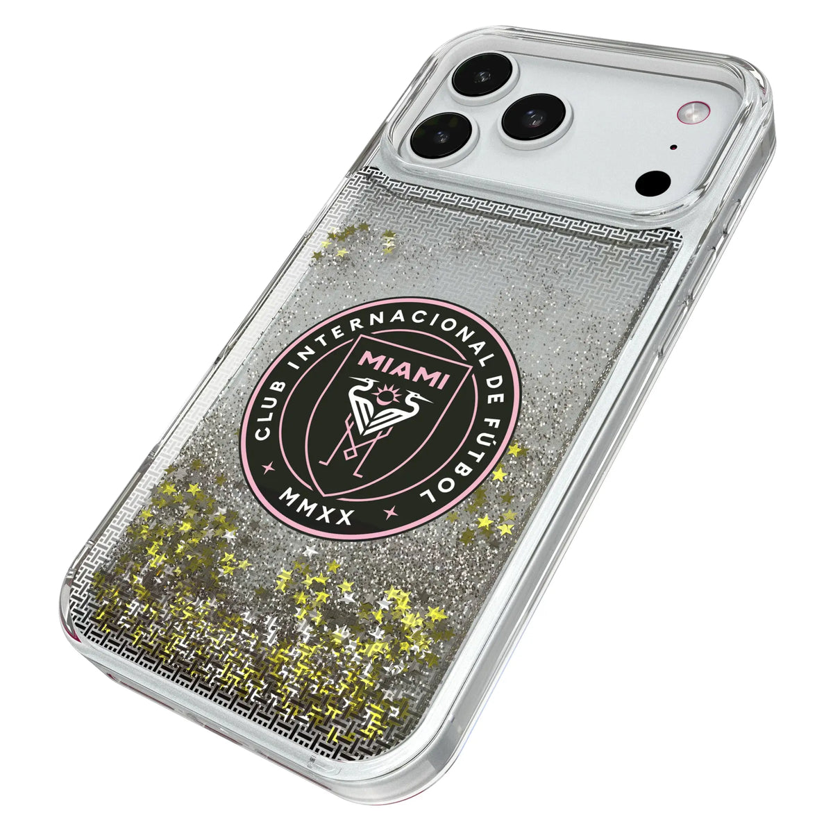 Inter Miami CF Linen iPhone Glitter Phone Case for Apple iPhone - Isometric View#Device_iPhone 18 Pro Max