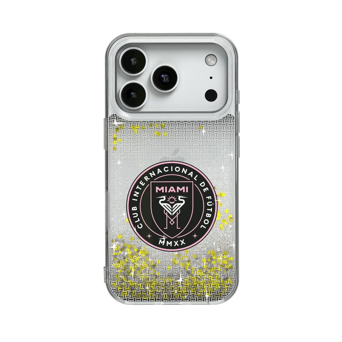 Inter Miami CF Linen Glitter Phone Case for Apple iPhone