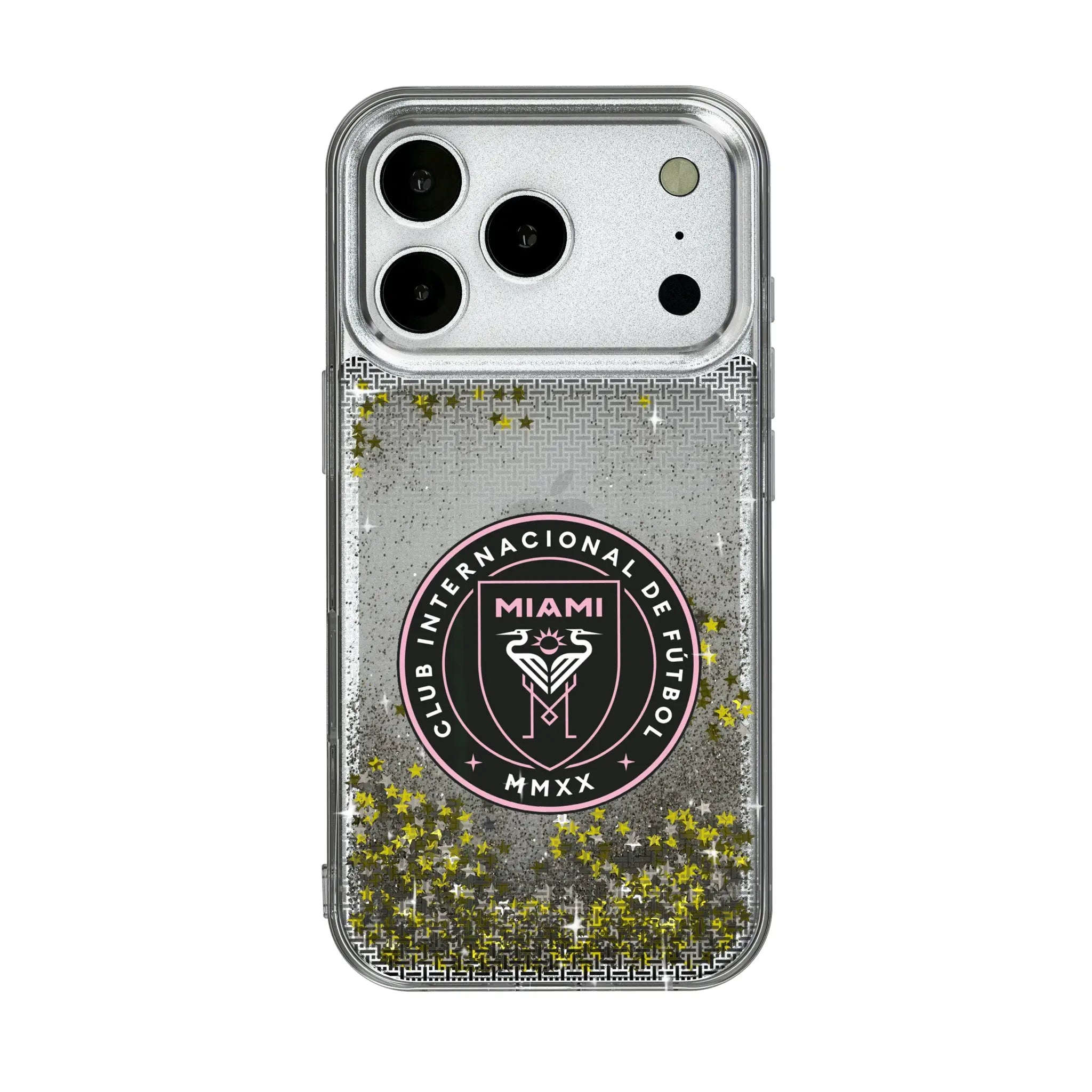 Inter Miami CF Linen iPhone Glitter Phone Case for Apple iPhone