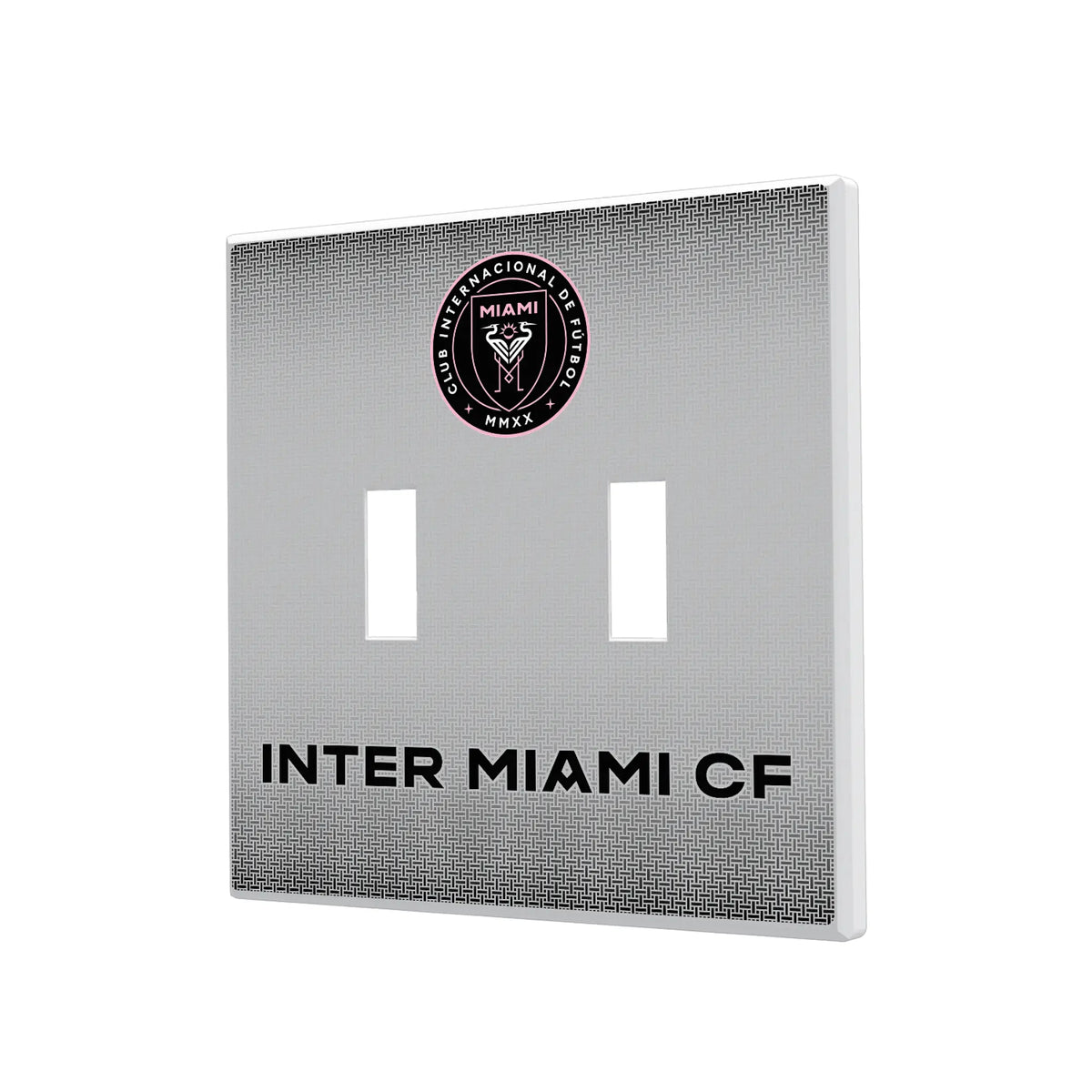 Inter Miami CF Linen Hidden-Screw Light Switch Plate#Style_Double Toggle