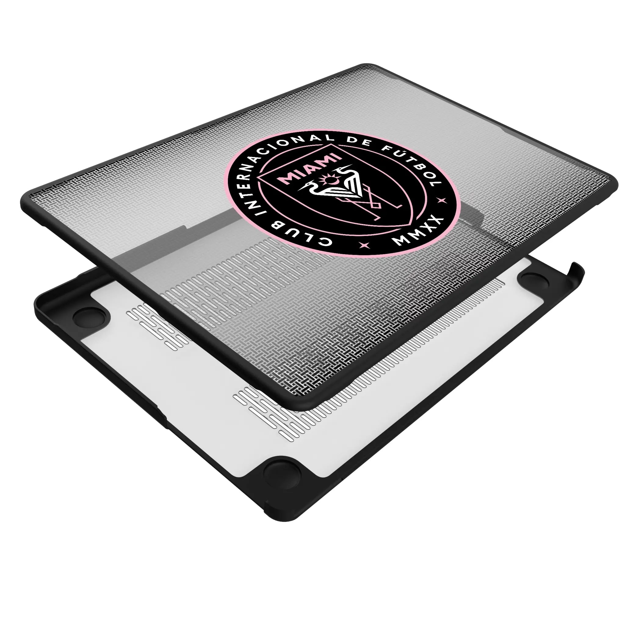 Inter Miami CF Linen MacBook Laptop Case for Apple MacBook - Isometric View