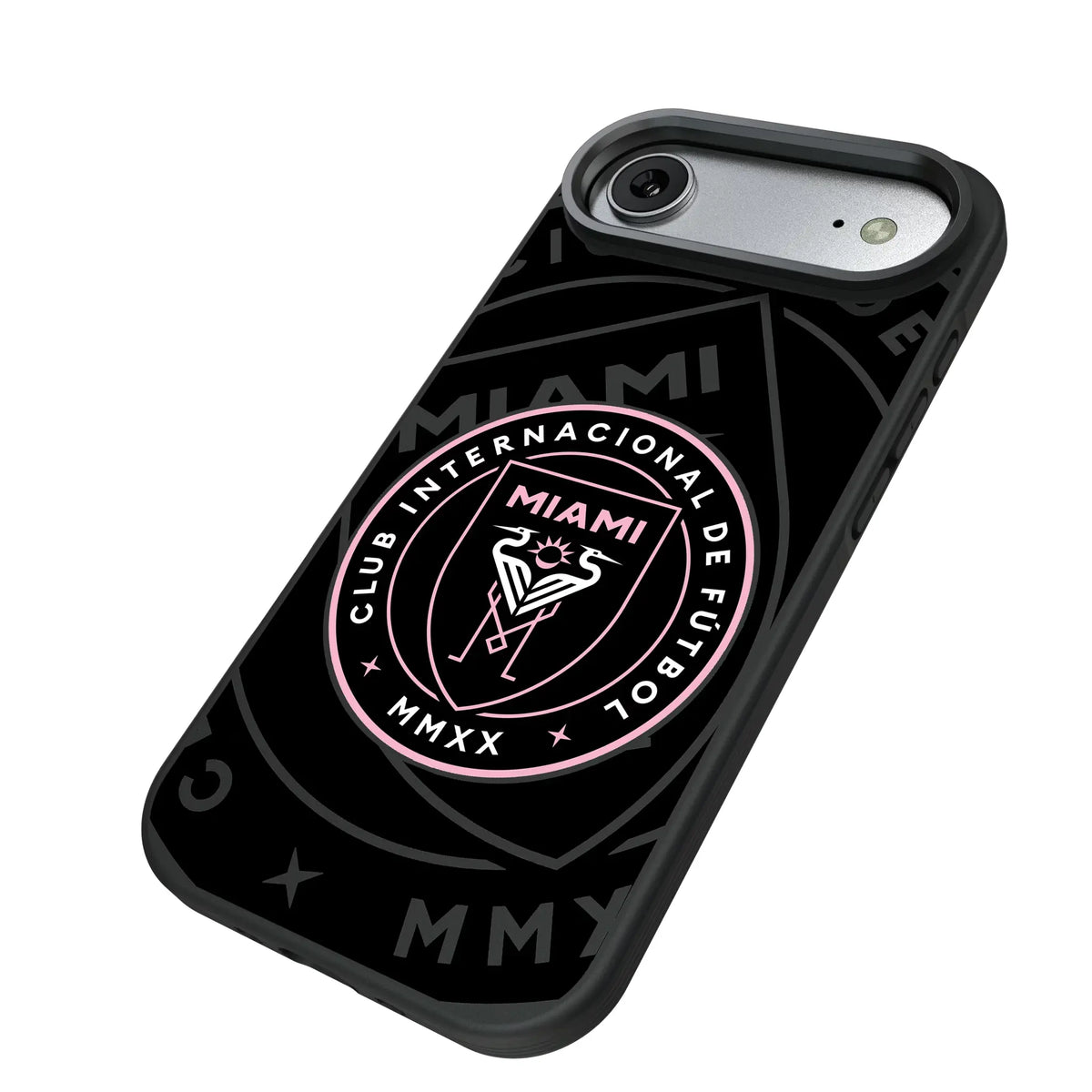 Inter Miami CF Monocolor Tilt iPhone Bump Phone Case for Apple iPhone - Isometric View#Device_iPhone Air