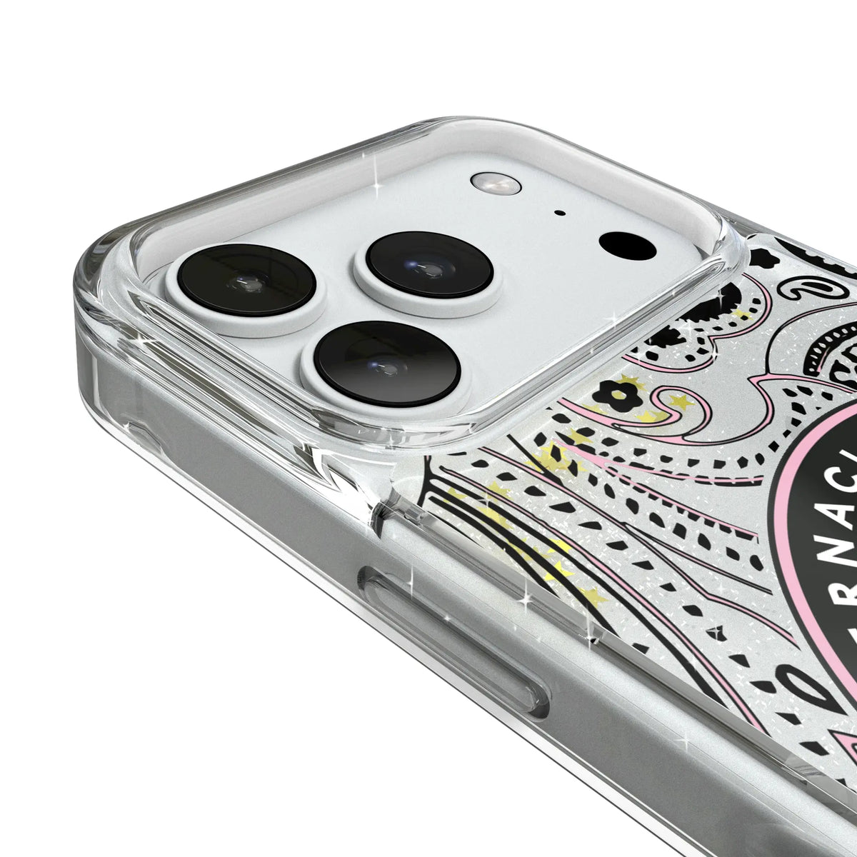 Inter Miami CF Paisley iPhone Glitter Phone Case for Apple iPhone - Detail#Device_iPhone 18 Pro