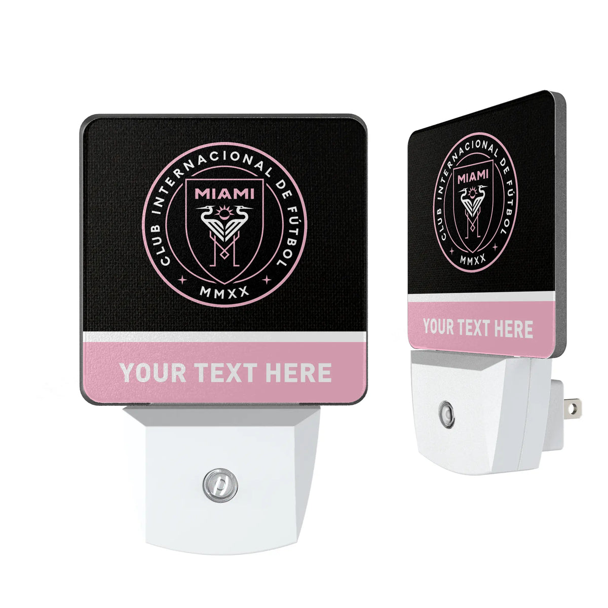 Inter Miami CF Personalized Endzone Solid Night Light 2-Pack
