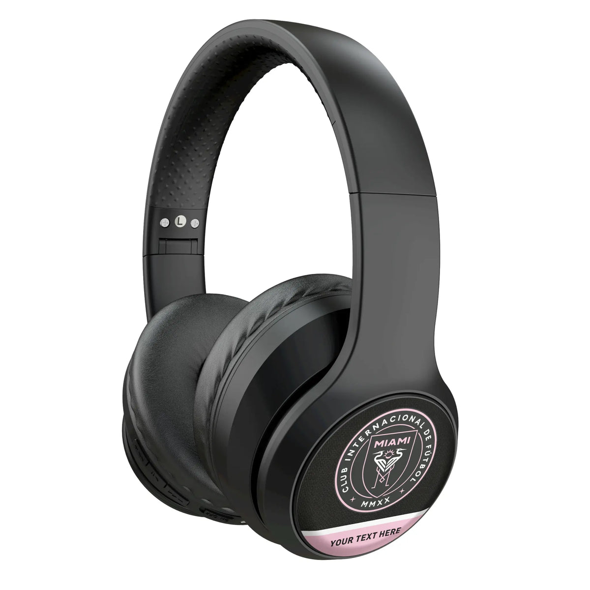 Inter Miami CF Personalized Endzone Solid Wireless Over-Ear Headphones With Case