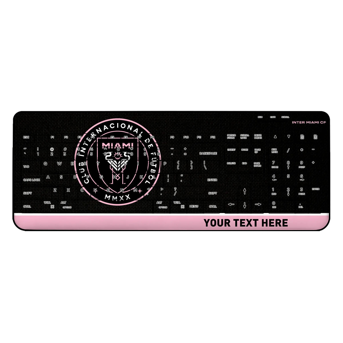 Inter Miami CF Personalized Endzone Solid Wireless USB Keyboard