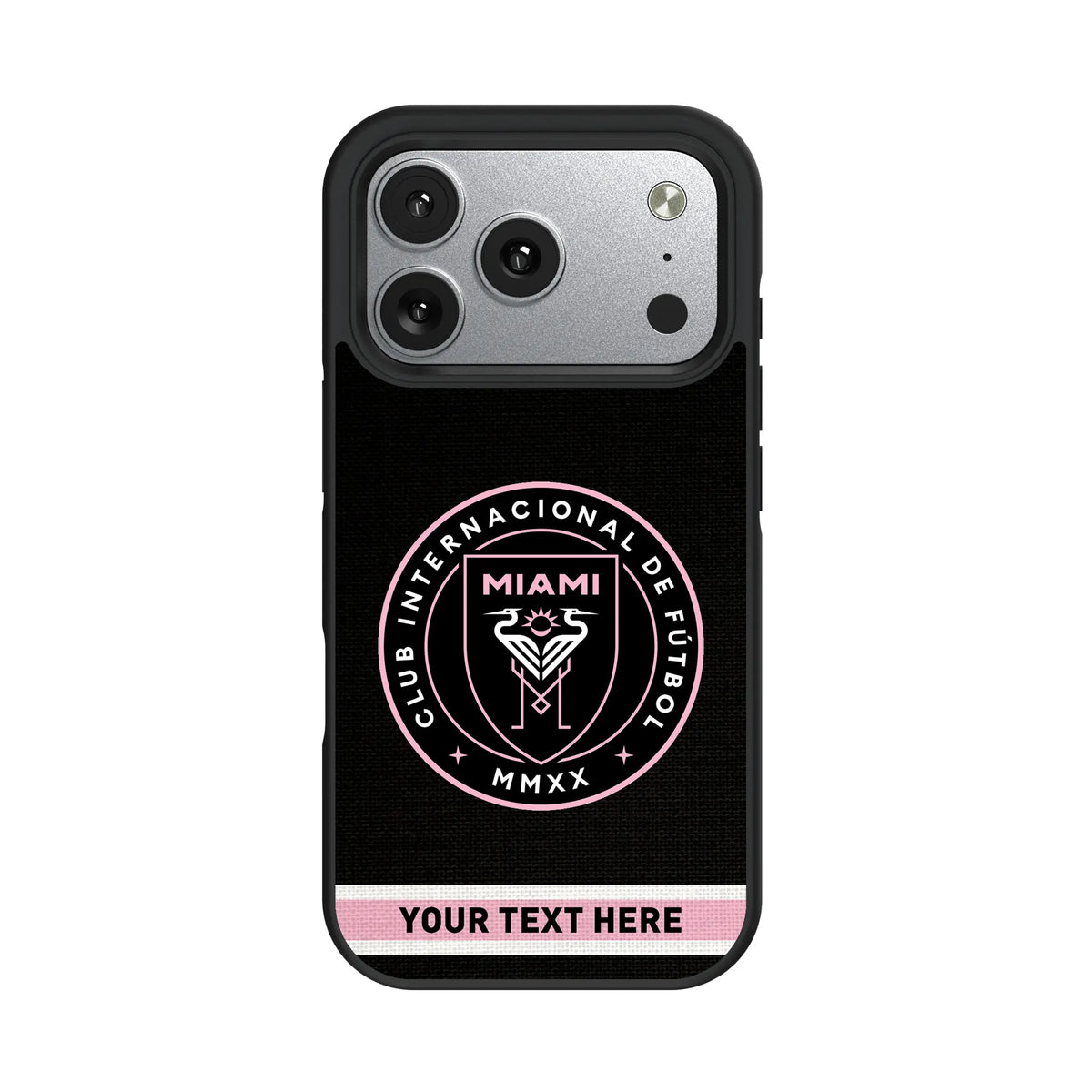 Inter Miami CF Personalized Stripe iPhone Bump Phone Case for Apple iPhone#Device_iPhone 17 Pro