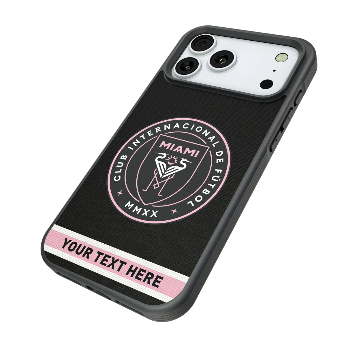 Inter Miami CF Personalized Stripe iPhone Bump Phone Case for Apple iPhone - Isometric View#Device_iPhone 18 Pro Max