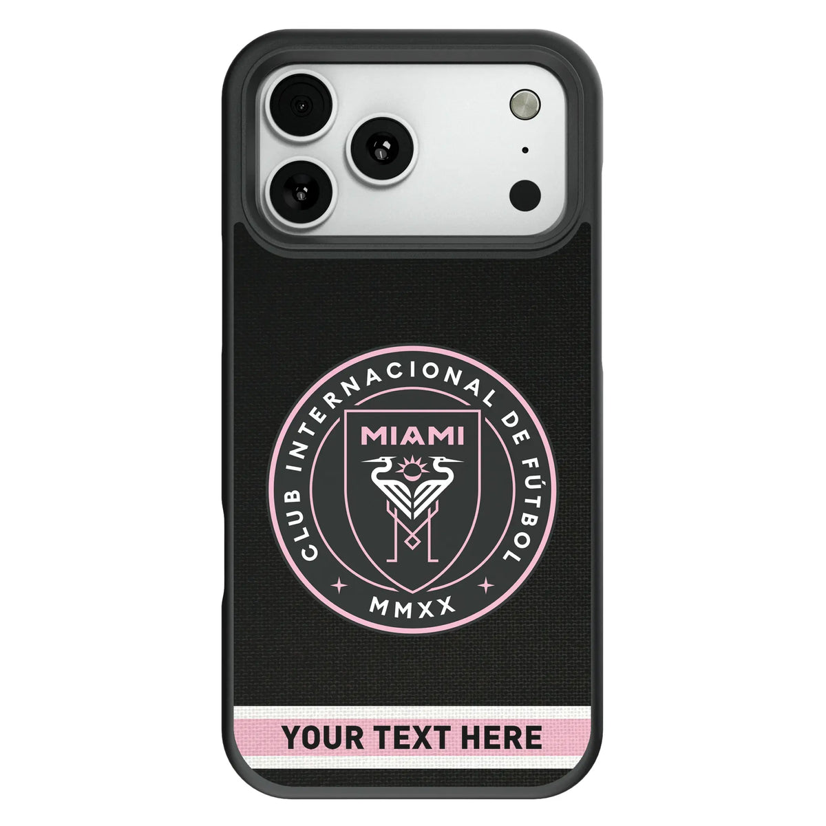 Inter Miami CF Personalized Stripe Bump Phone Case for Apple iPhone