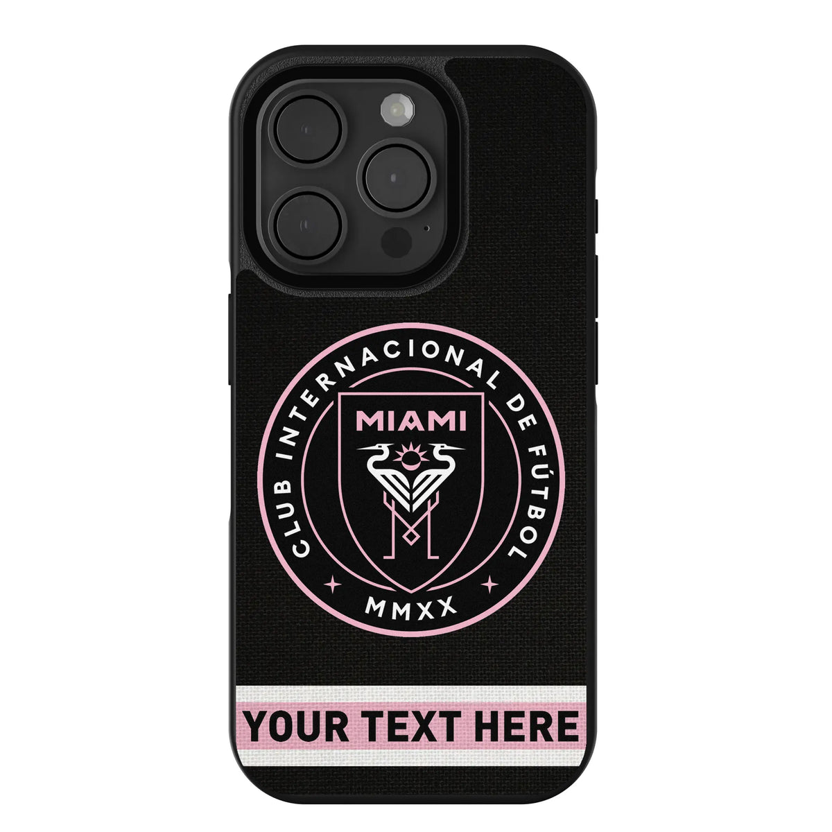 Inter Miami CF Personalized Stripe iPhone Bump Phone Case for Apple iPhone