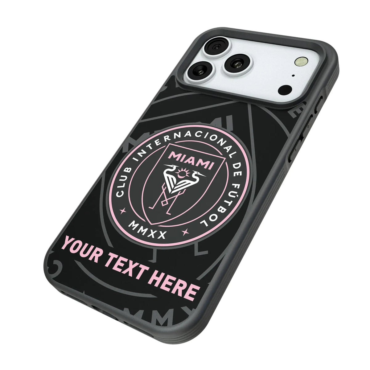 Inter Miami CF Personalized Tilt iPhone Bump Phone Case for Apple iPhone - Isometric View#Device_iPhone 18 Pro Max