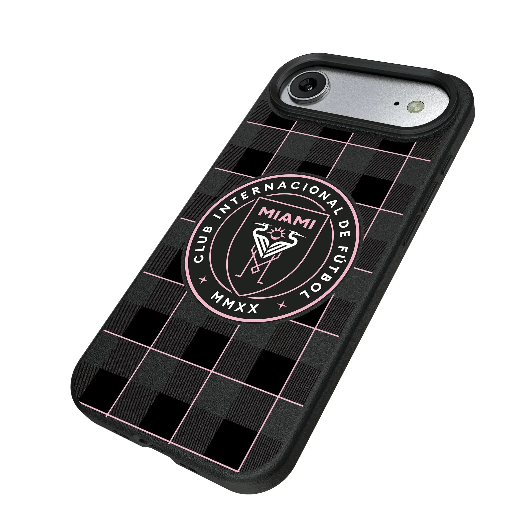 Inter Miami CF Plaid iPhone MagSafe Compatible Phone Case for Apple iPhone - Isometric View#Device_iPhone Air