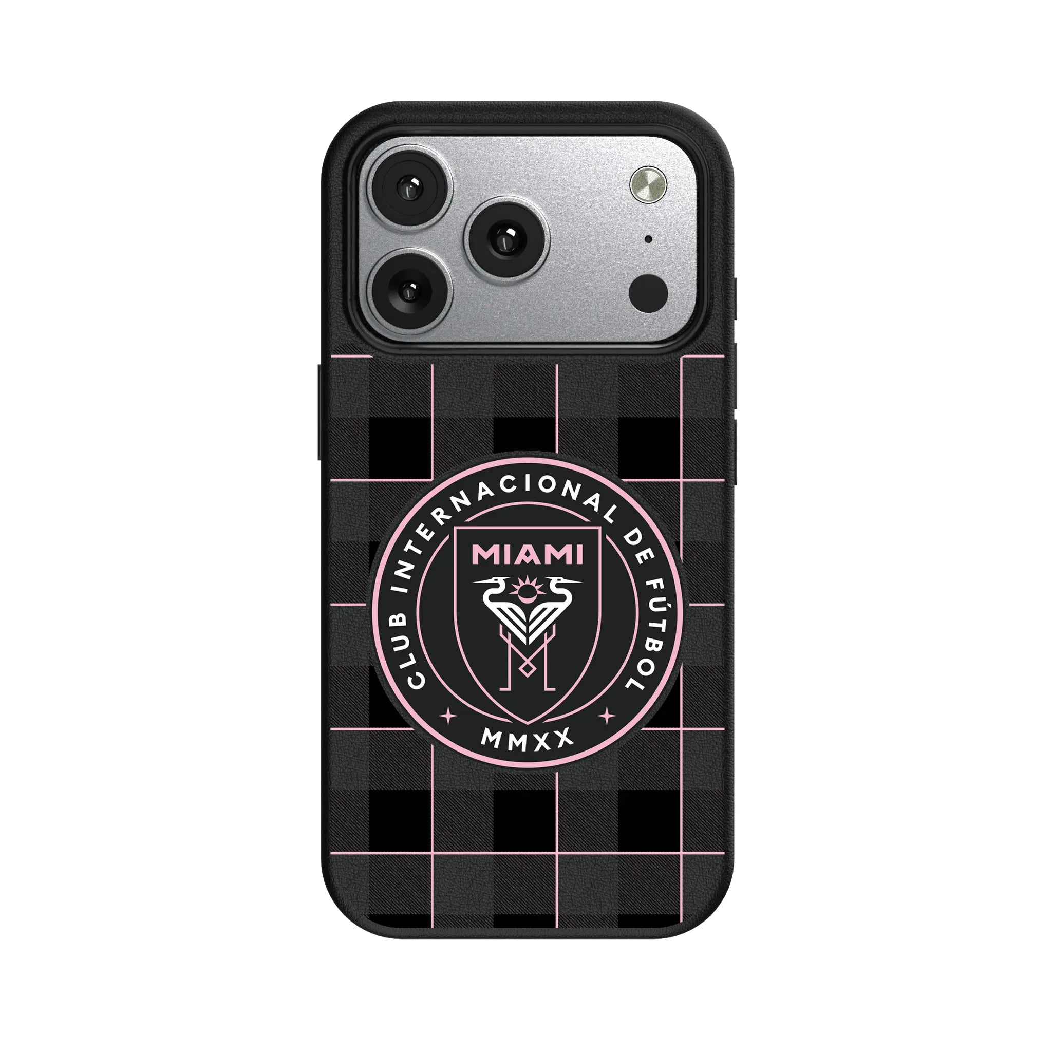 Inter Miami CF Plaid iPhone MagSafe Compatible Phone Case for Apple iPhone#Device_iPhone 17 Pro