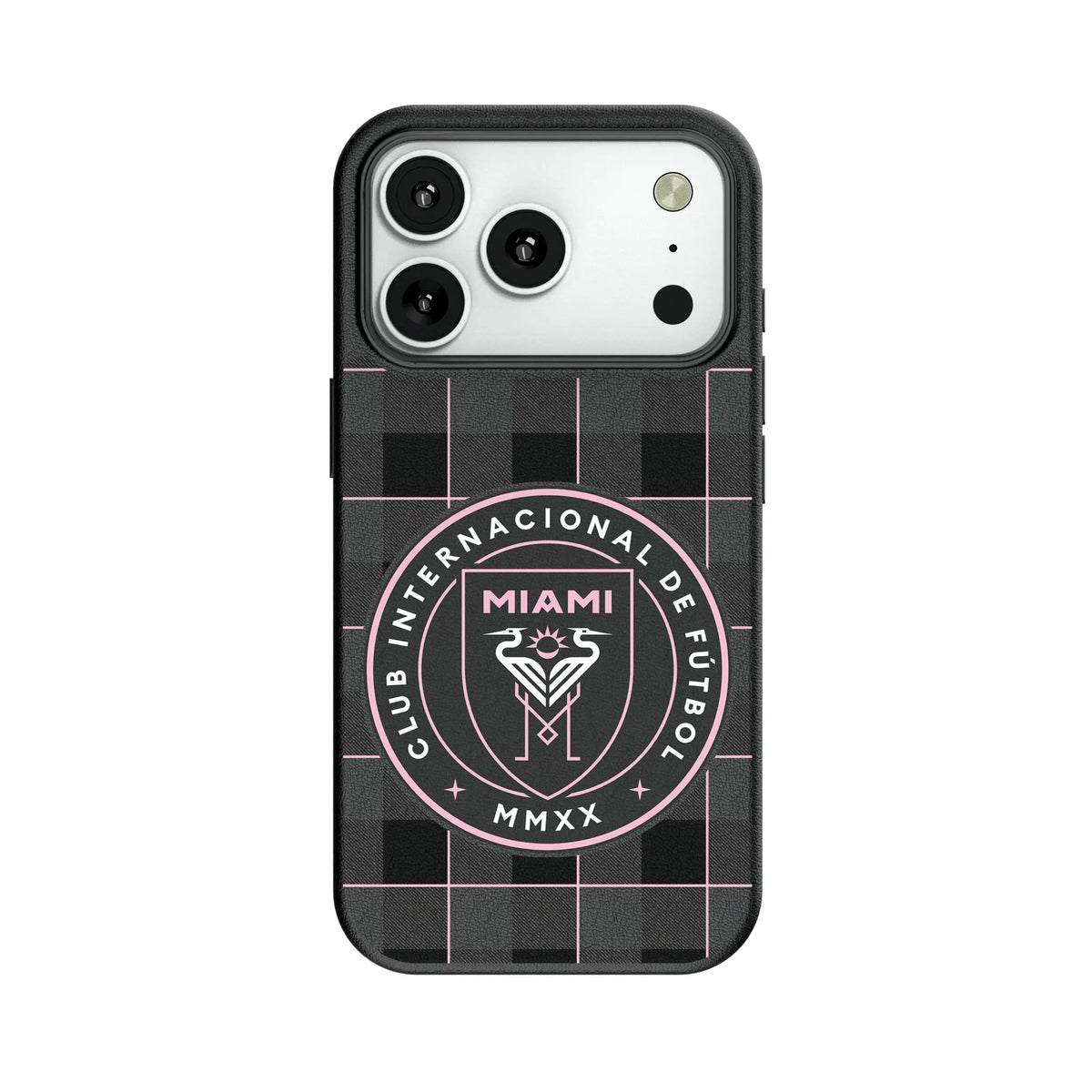 Inter Miami CF Plaid MagSafe Compatible Phone Case for Apple iPhone