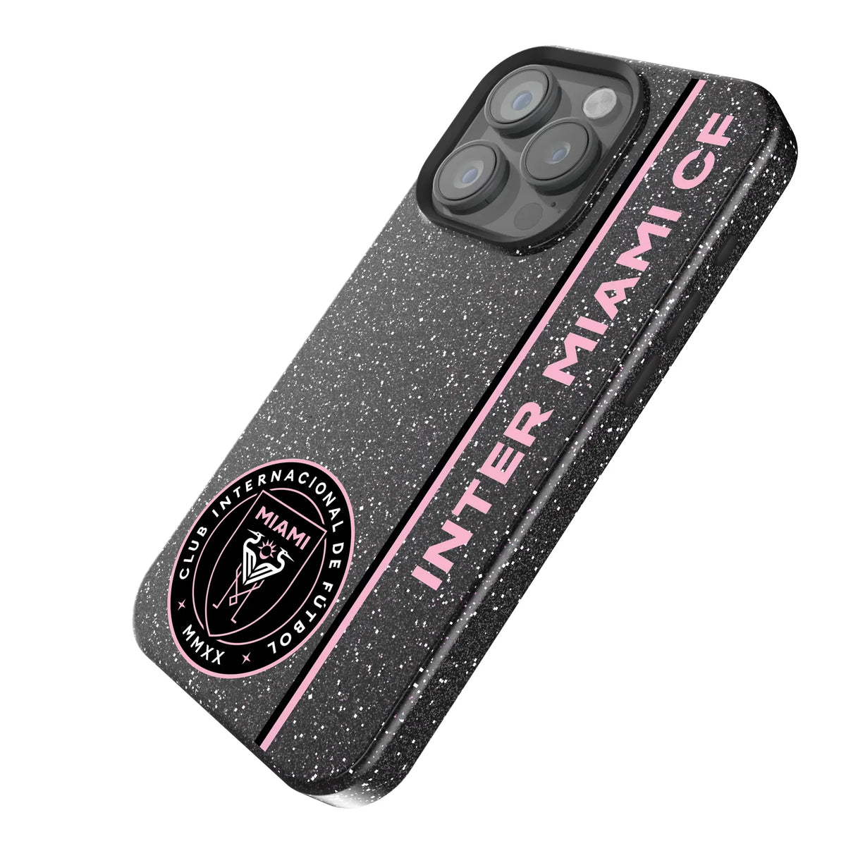 Inter Miami CF Sidebar iPhone Bling Phone Case for Apple iPhone - Isometric View