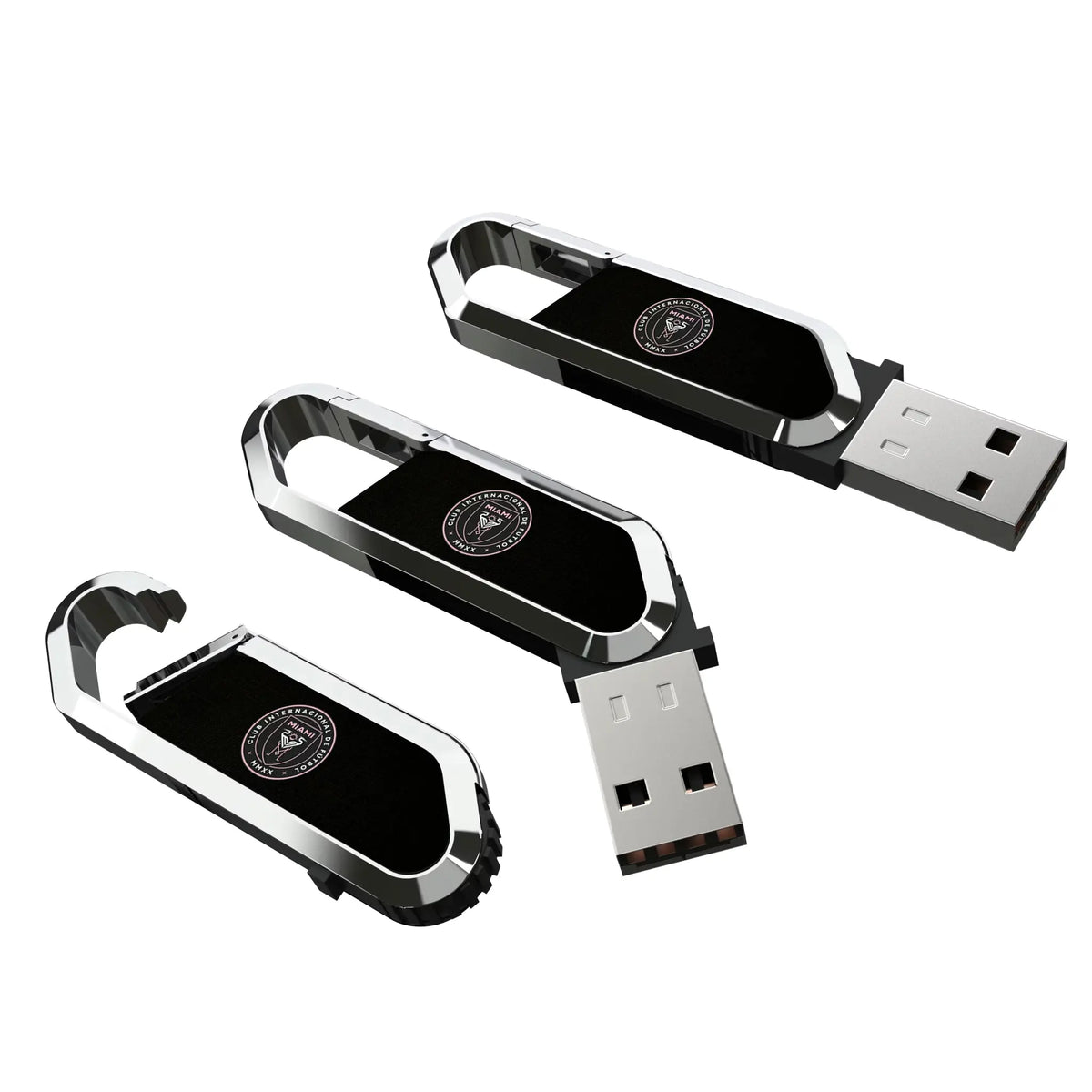 Inter Miami CF Solid USB 64GB Clip Style Flash Drive