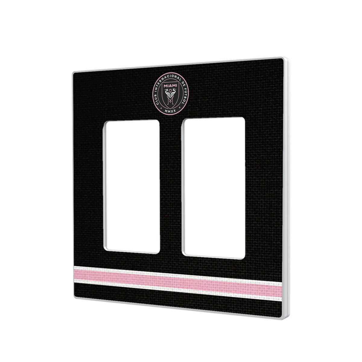 Inter Miami CF Stripe Hidden-Screw Light Switch Plate#Style_Double Rocker