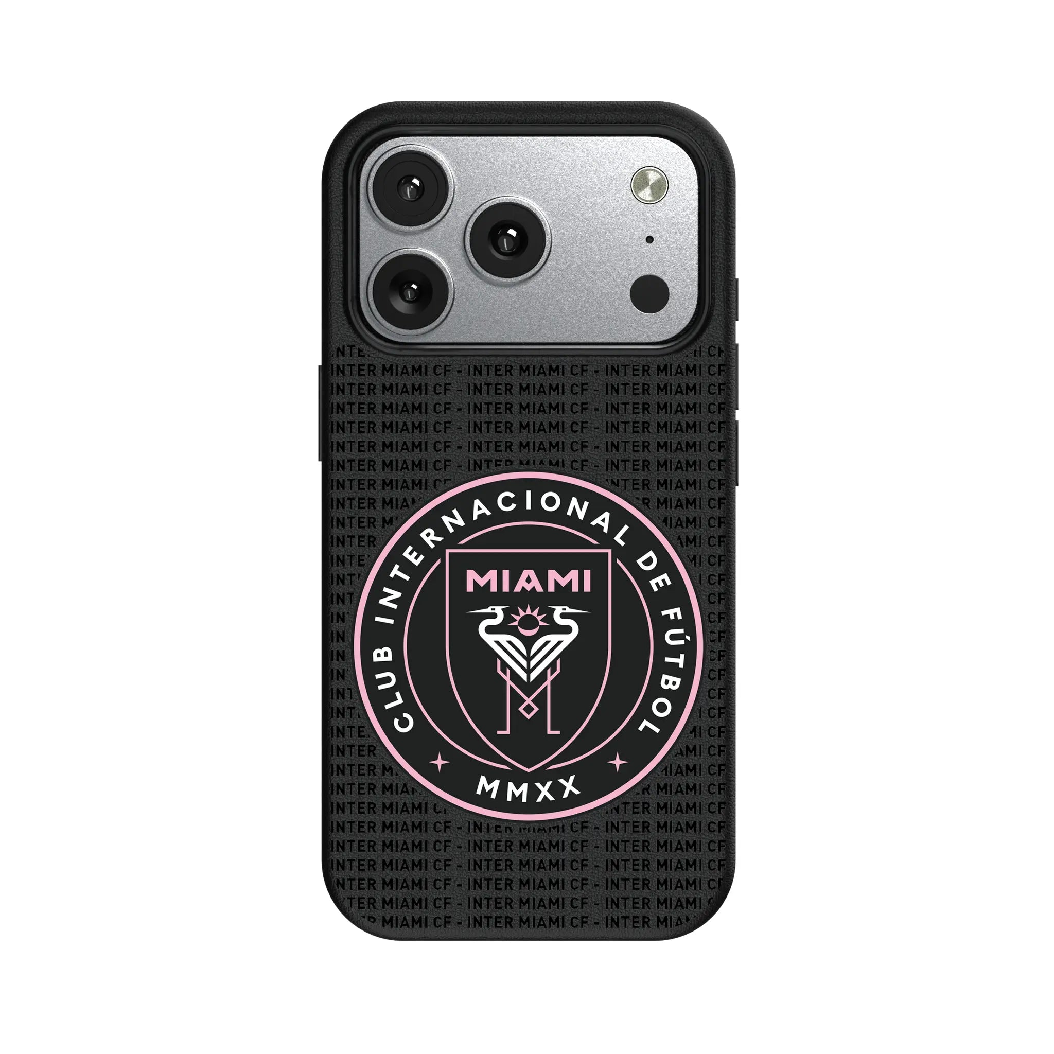 Inter Miami CF Text Backdrop iPhone MagSafe Compatible Phone Case for Apple iPhone#Device_iPhone 17 Pro