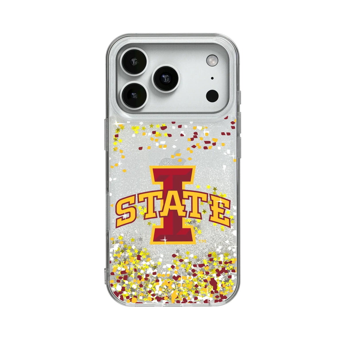 Iowa State University Cyclones Confetti Glitter Phone Case for Apple iPhone