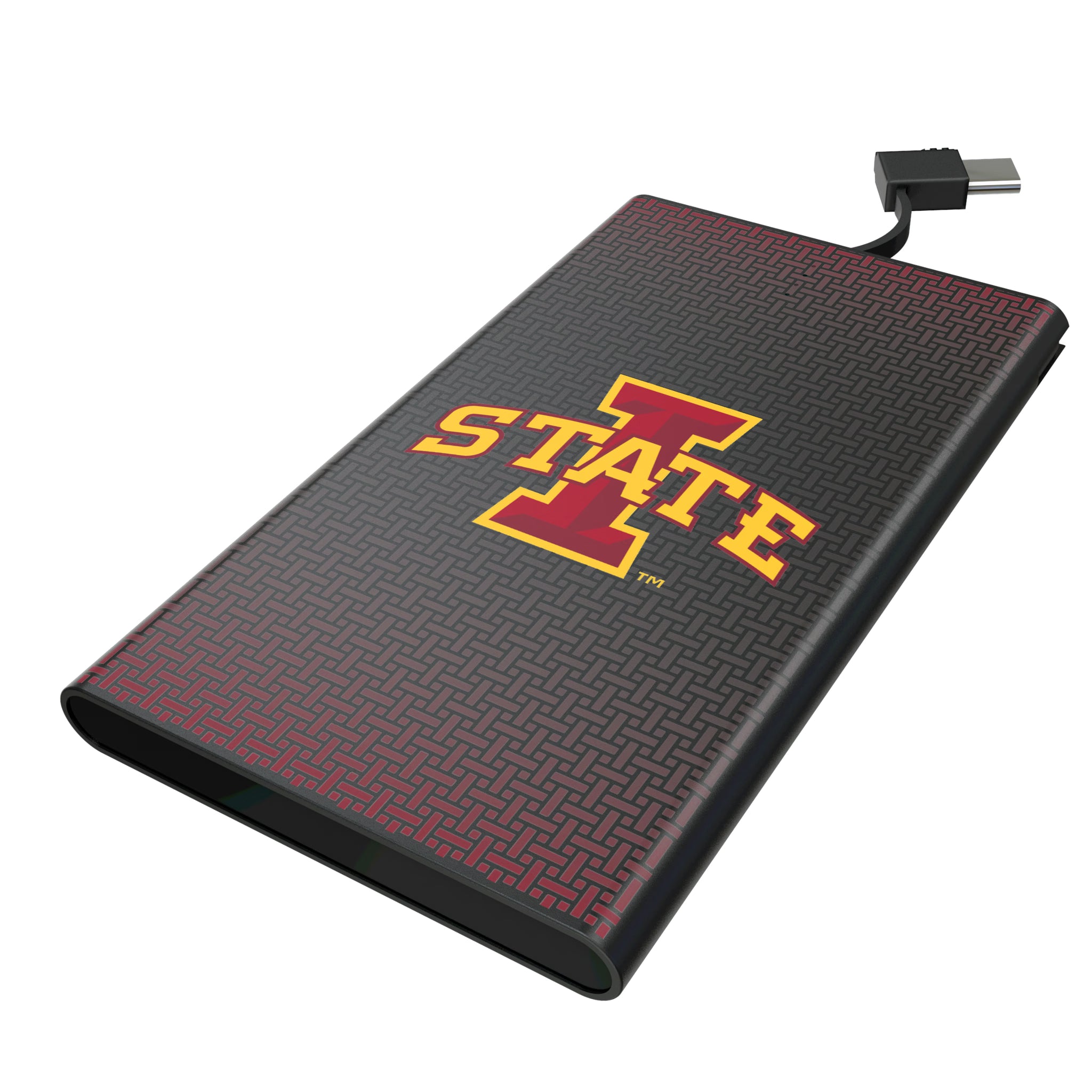 Iowa State University Cyclones Linen 5000mAh Flat Powerbank