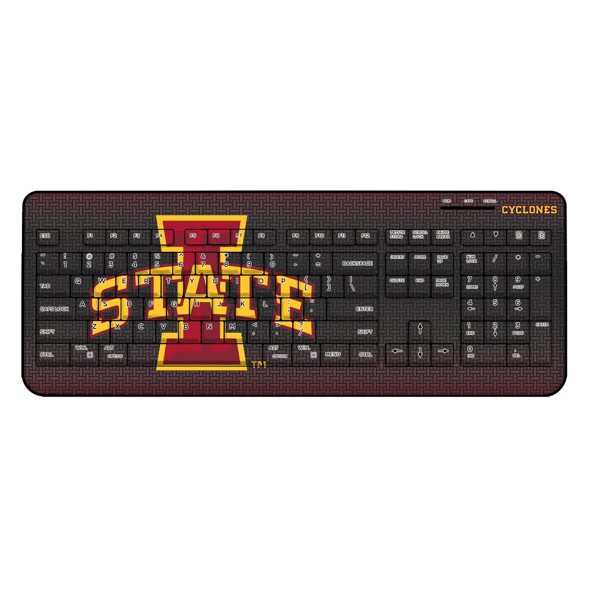 Iowa State University Cyclones Linen Wireless USB Keyboard