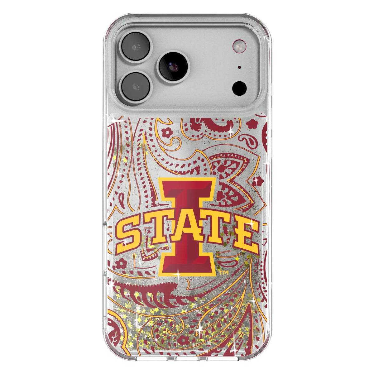 Iowa State University Cyclones Paisley Glitter Phone Case for Apple iPhone