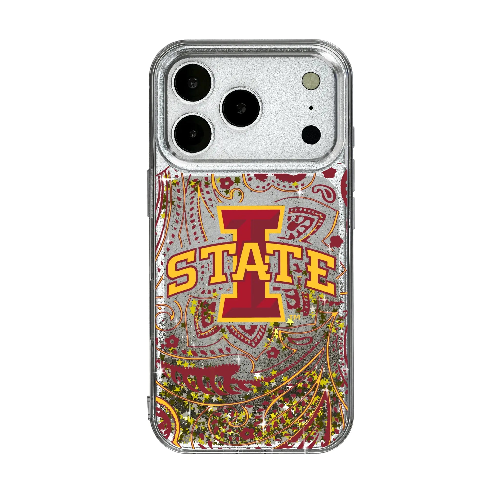 Iowa State University Cyclones Paisley iPhone Glitter Phone Case for Apple iPhone