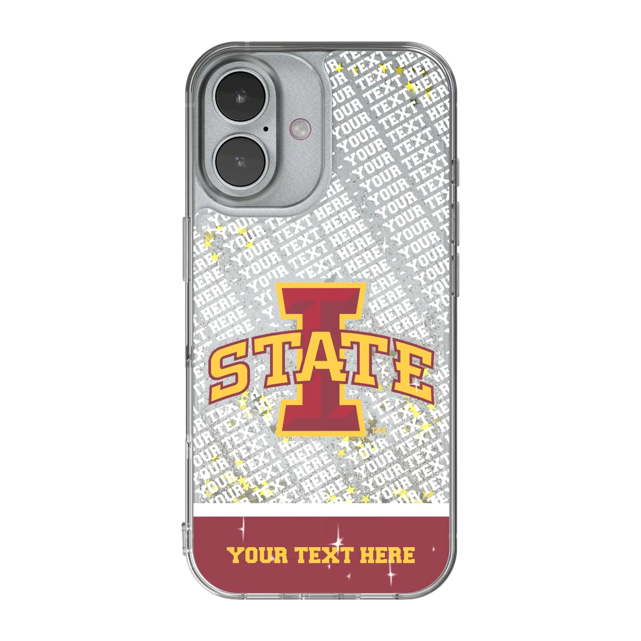 Iowa State University Cyclones Personalized EndZone Plus iPhone Glitter Phone Case for Apple iPhone