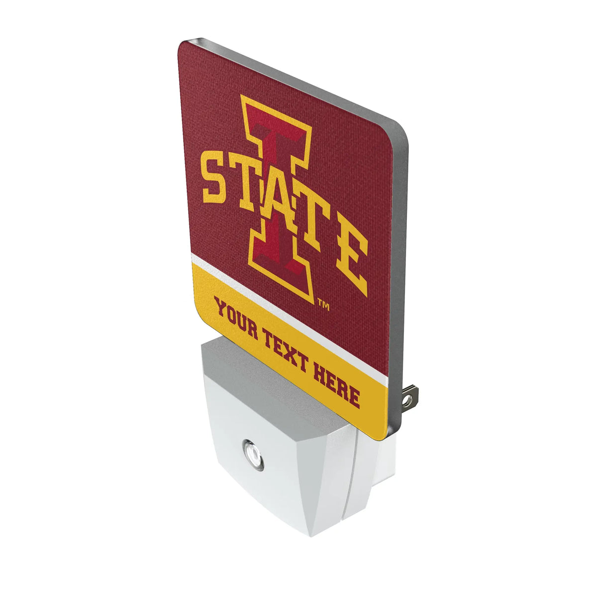 Iowa State University Cyclones Personalized Endzone Solid Night Light 2-Pack - Isometric View