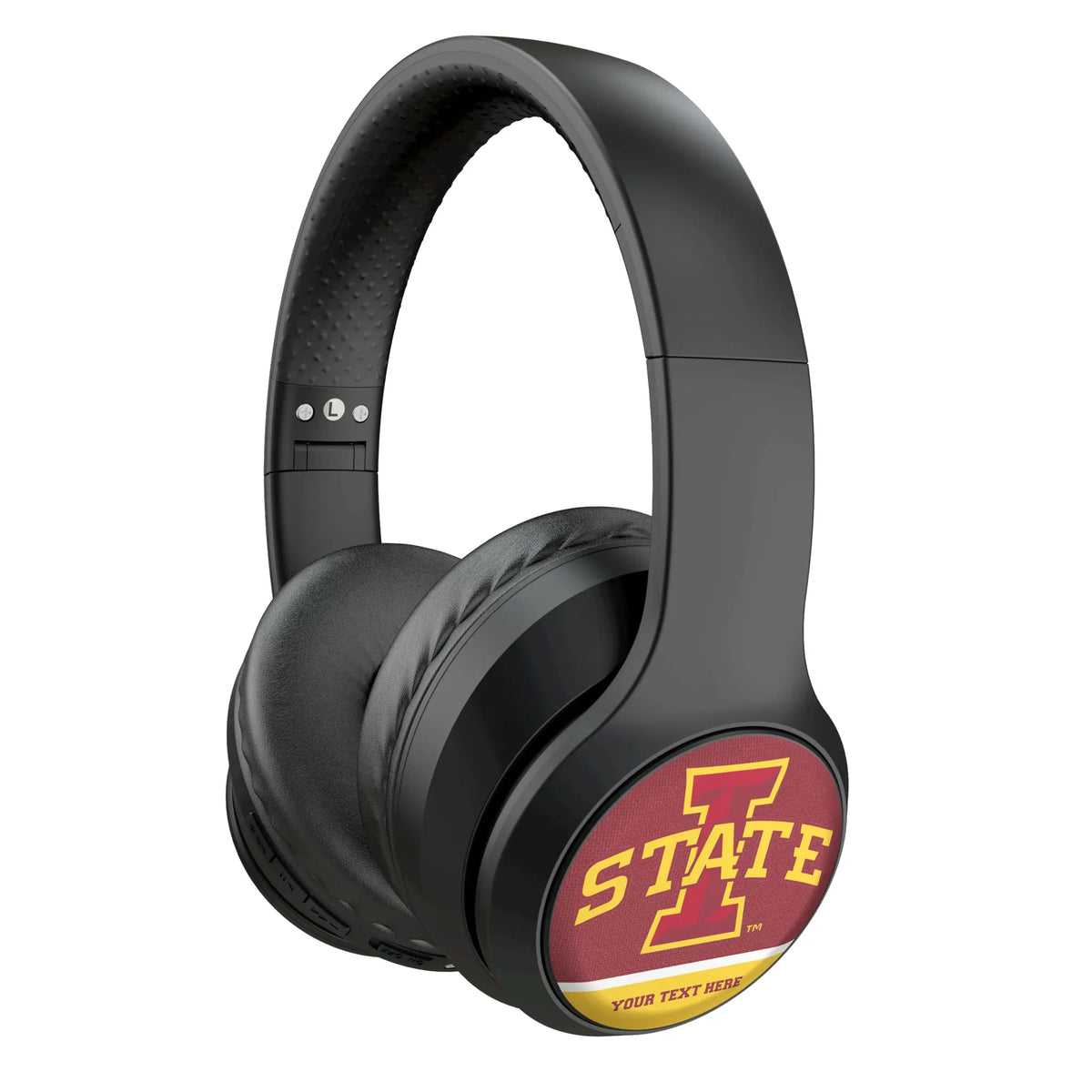 Iowa State University Cyclones Personalized Endzone Solid Wireless Over-Ear Headphones With Case