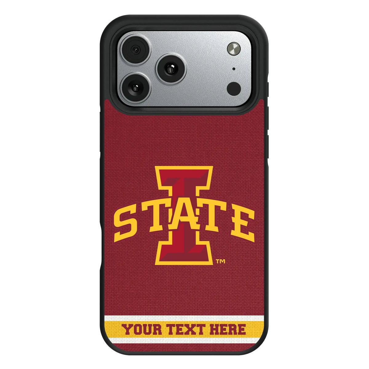 Iowa State University Cyclones Personalized Stripe iPhone Bump Phone Case for Apple iPhone#Device_iPhone 17 Pro Max